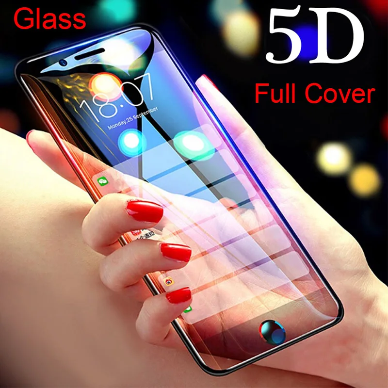 5D Tempered Glass for iPhone 8 Plus Full Cover Protector Glass for iPhone 7 Plus X 11 Pro Max Screen Glass on iPhone 6 6s Plus