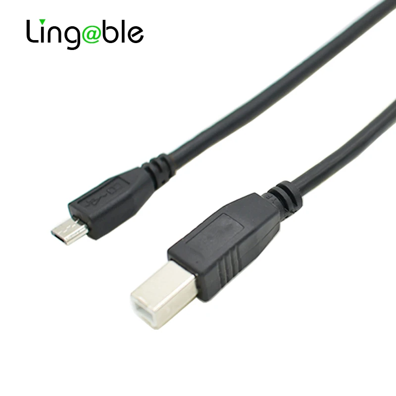 Lingable Micro USB 2 0 Male to USB2.0 B OTG кабель конвертера 1 м для электронного пианино принтера