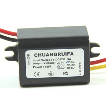 

New DC DC Converter 12V Step down to 3.3V Power Supply Module Black