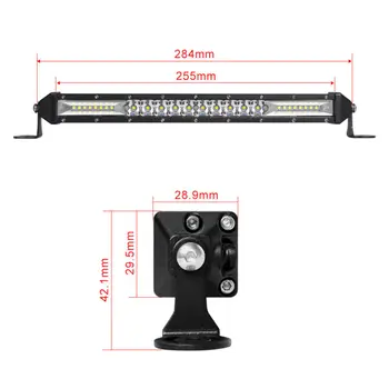 

Ultra-thin 12inch 300W LED Work Light Bar Spot Flood Combo Truck Single Row 12