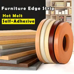 Bande auto adhésive pour meubles en PVC thermofusible, 1 rouleau, 2M, décor de Table pour la maison 
