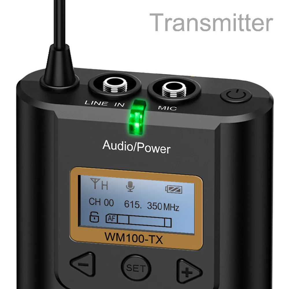 COMICA CVM-WM100 UHF 48 каналов и 100 м рабочее расстояние всенаправленные беспроводные ПЕТЛИЧНЫЕ микрофон для камеры смартфона