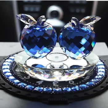 

Sparkling car perfume seat creative crystal apple car christmas gift high end home office car interior perfume decoration