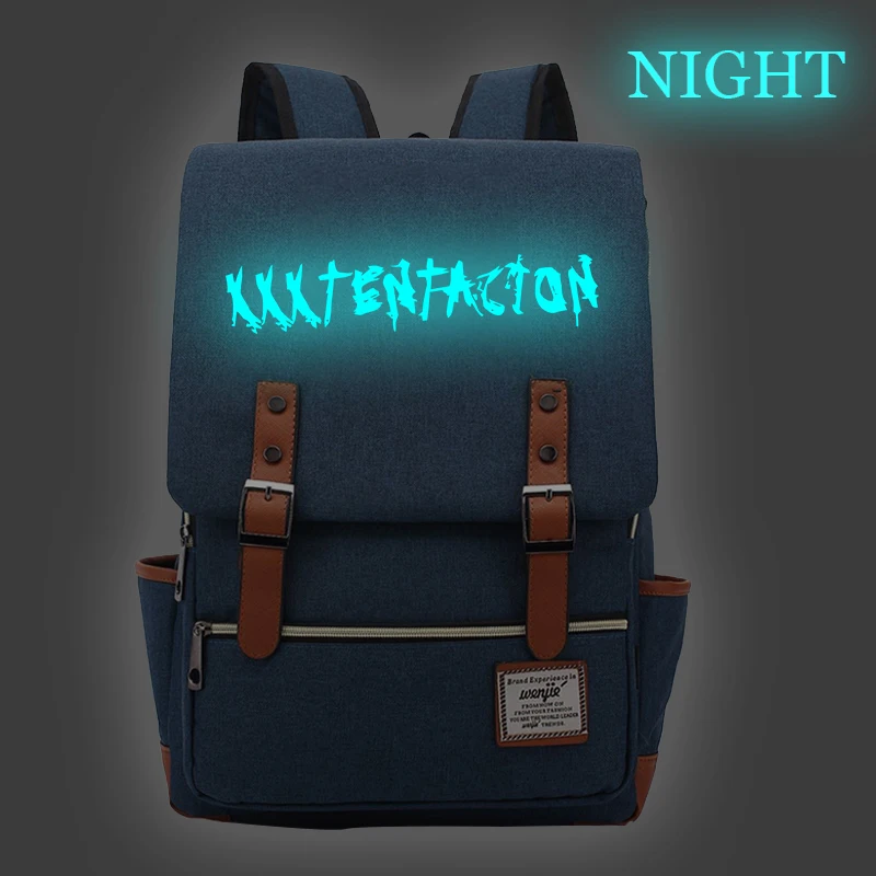 Светящийся Mochila женский холщовый рюкзак для сумки для подростков XXXTentacion Bookbag мужские рюкзаки женский/Мужской Рюкзак Школьная Сумка - Цвет: Schoolbag11