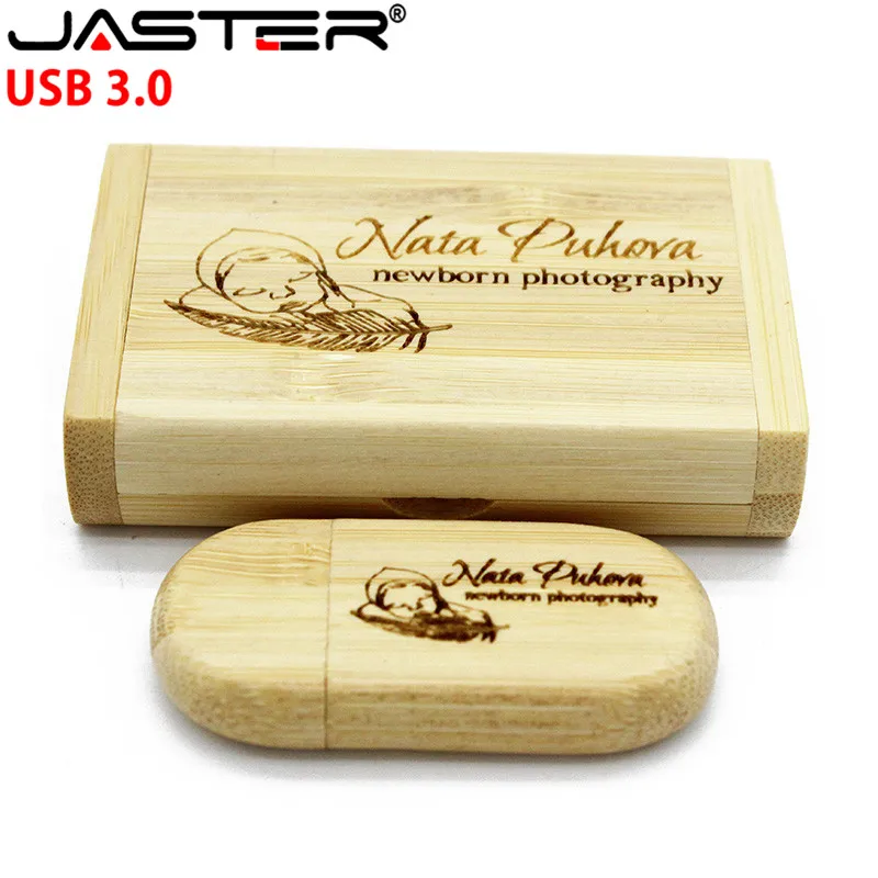 JASTER USB3.0(более 10 шт бесплатный логотип) Деревянный usb+ коробка ручка привод 64 ГБ 32 ГБ 16 ГБ флэш-накопитель Memory Stick с логотипом на заказ свадебный подарок