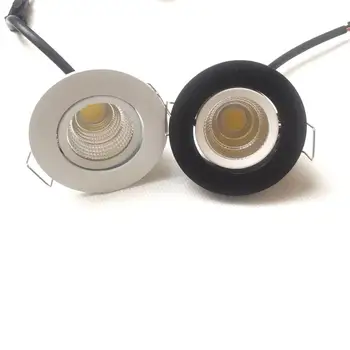 

5pcs/lot Ceiling Lamp Luminarias Para black frame Downlight Light Cob Ceiling Spot 3w 85-265v Recessed Lights Indoor Lighting