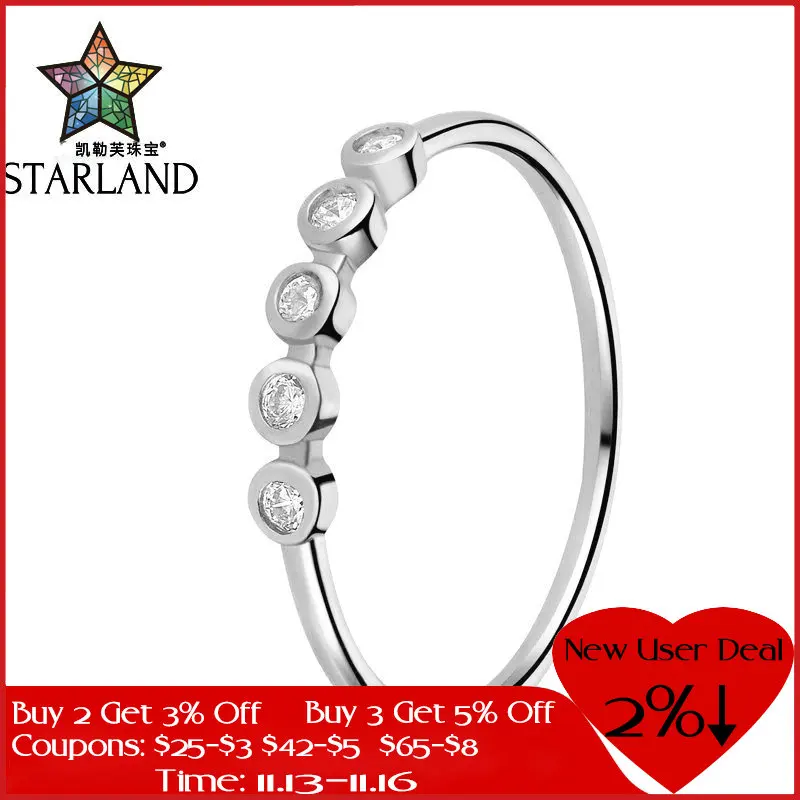 

Starland New Design OL Style 100% 925 Sterling Silver AAA CZ Rings for Women Rose Gold Party Wedding Ring Jewelry