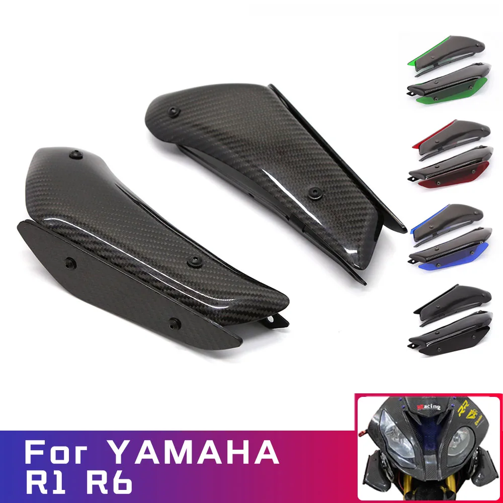 For YAMAHA R1 R6 2015 -2019 Fairing Motorcycle Aerodynamic Wing Kit Fixed Winglet Fairing Wing
