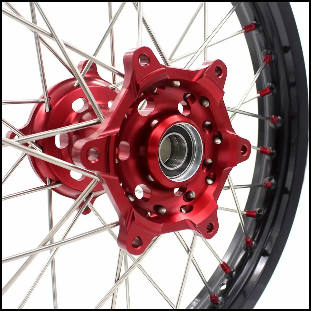 21/19 RMZ250 2007 2019 RMZ450 2005 комплект колёсных ободов MX для красной ступицы соска SUZUKI|mx