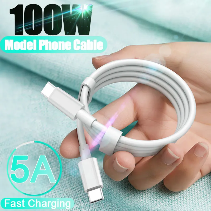 Кабель для передачи данных PD 100 Вт Xiaomi Redmi Samsung S20 Fe USB C к Type шнур синхронизации и
