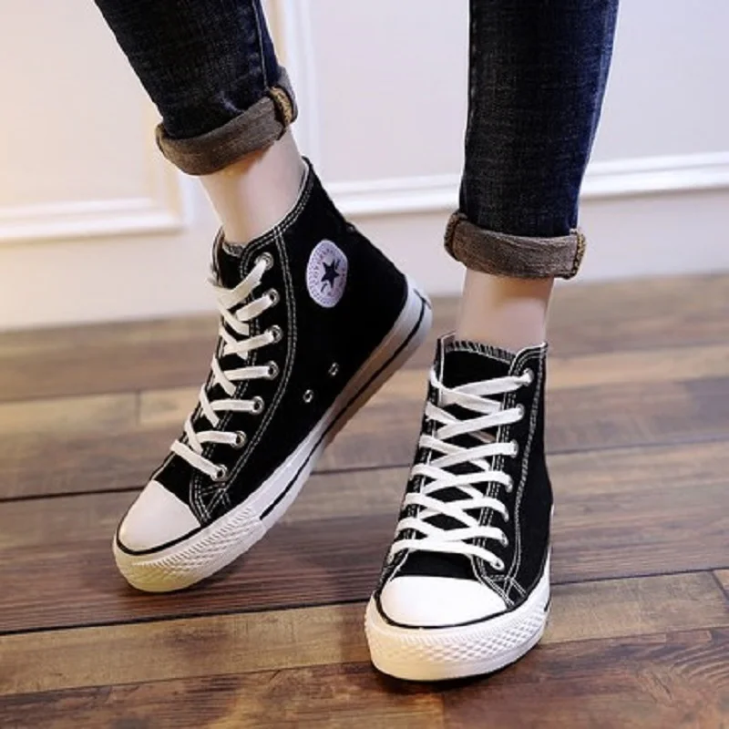 

Tide shoes new high-top canvas shoes female Korean version of the wild 2019 summer students new