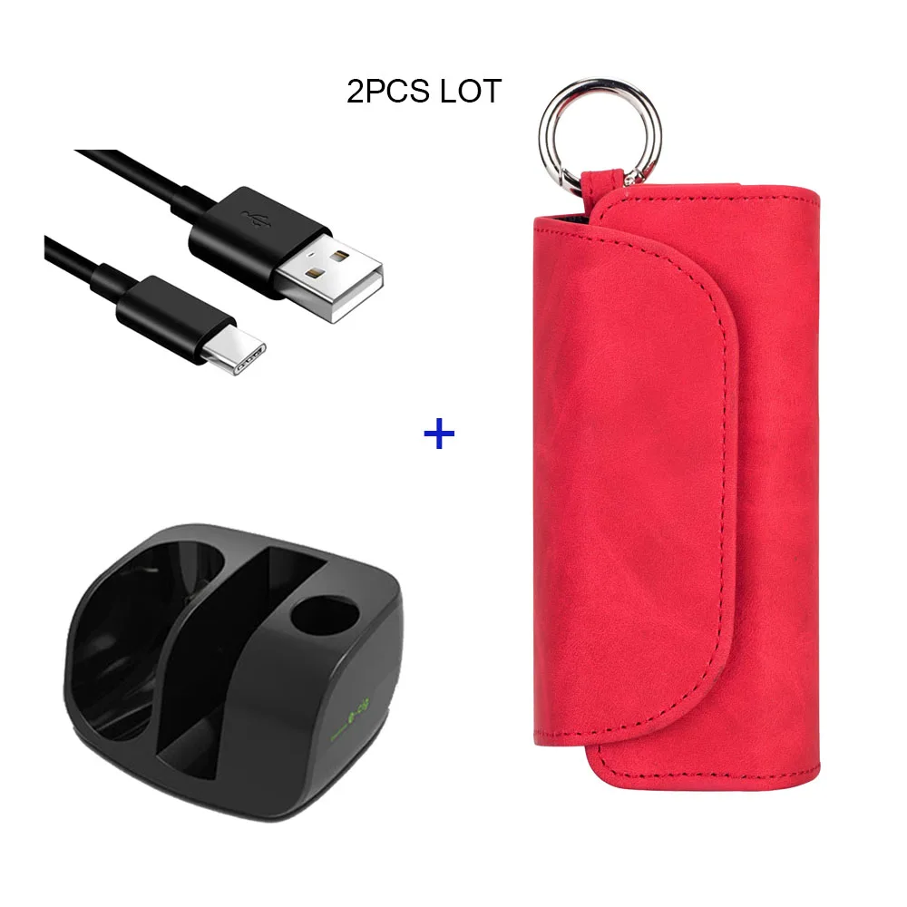 JINXINGCHENG Charger for Iqos 3 Charging and Flip Double Book Cover for Iqos 3.0 Case Pouch Bag Holder Leather Case accessories