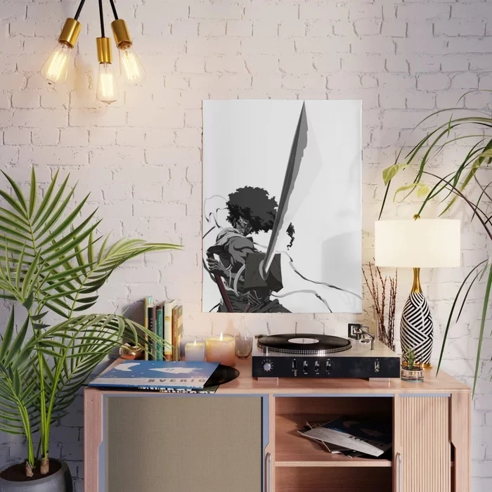 Home Decoration Canvas Afro Samurai Prints Painting Poster Anime Wall Art For Bedside Background Black White Modular Pictures