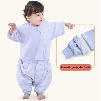 

Split Leg Design Baby Sleeping Bag Long Sleeves Warm Sleeping Bags Sack Thick Spring Autumn Toddler Anti-kick Pajama Sleepsack