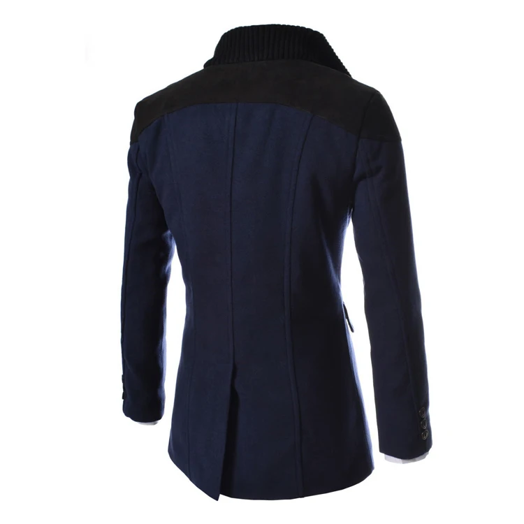 Mens Long Trench Coat Autumn Turn-down Collar England Style Double Breasted Coat Slim Windbreaker Gentry Outwear Coat Elegant