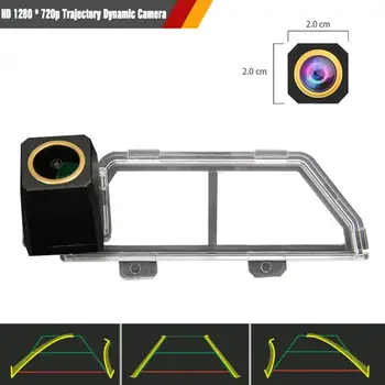 

HD 1280x720p Golden car Reverse Rear View Backup Camera Trajectory Dynamic Parking Line for Toyota Verso R20 SportVan 2009-2014