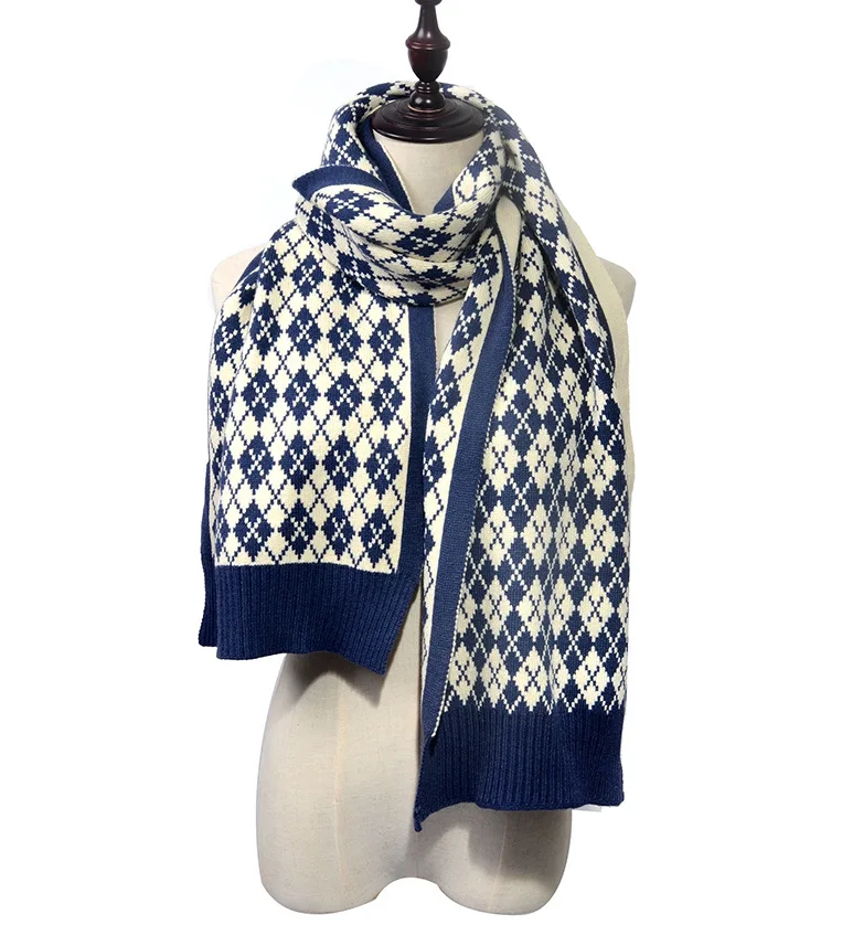 Christmas Pure Cotton Lady Big Shawl Imitation Cashmere Scarf Soft Skin-friendly Thickening Warm Letter Printing Shawl Scarf