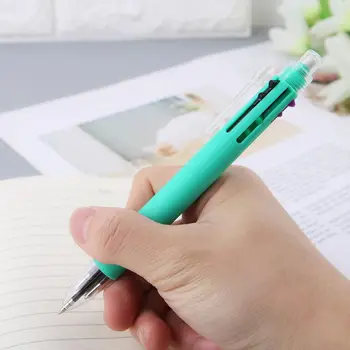 

0.7mm 5 Colors In One Retractable Ballpoint Pens Mechanical Pencil Smooth Writing Tip Note Taking School Stationery Office