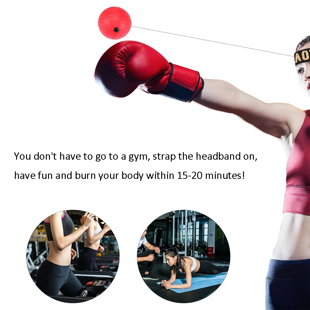 BOXING REFLEX SPEED PUNCH BALL MMA SANDA MUAY THAI FITNESS EXERCISE TRAINING GYM