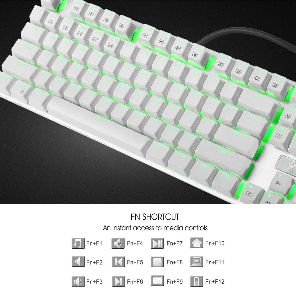 Z-88 Eagle Механическая игровая клавиатура RGB светодиодный подсветка Outemu переключатель алюминиевый эргономичный дизайн полноразмерная клавиатура для PC Gamer