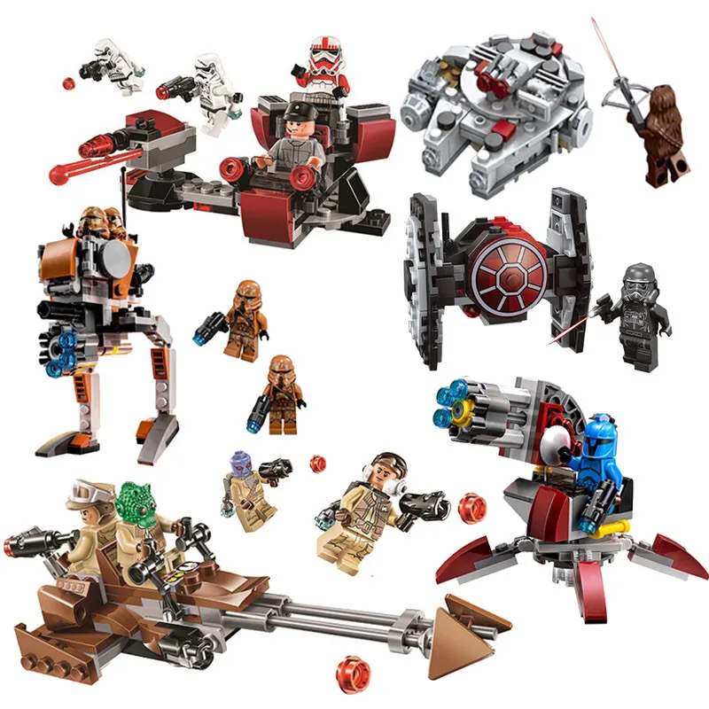 

2019 NEW Compatible legoinglys Star Wars Rancor Pit Destroyer Costruzion Tauntaun Warship Microfighters Building Block Toys