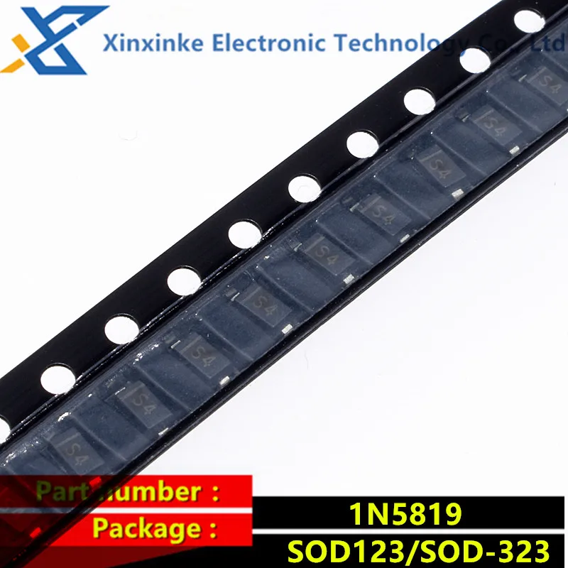 100 шт./лот 1N5819W 5819 SOD123 1206 SOD-323 0805 SMD S4 диоды Schottky 1N5819 | Электронные компоненты и