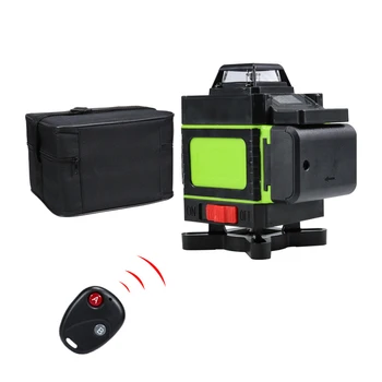 

JUNEFOR 16/12 Lines 4D Laser Level hanging Green beam With Auto Self-Leveling nivel laser Fully continuous use for about 5 hours
