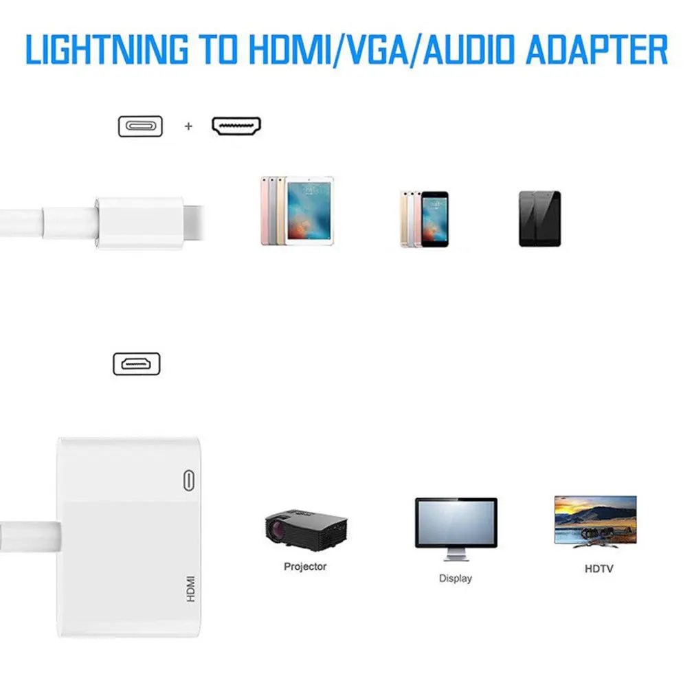 Для Lightning-Digital AV HDMI 4K USB кабель для iPad-HDMI разъем адаптера 1080P HD адаптеры для Iphone X 8/7/6/Ipad Air