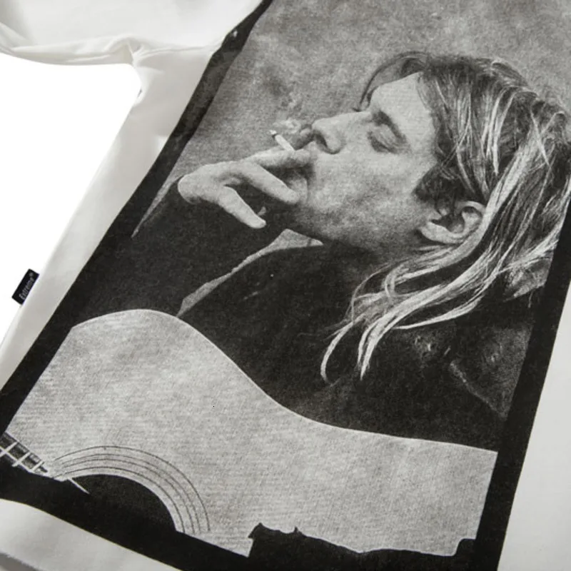EWQ/Kurt Cobain, мужская толстовка с принтом, хип-хоп, Повседневный пуловер в стиле панк-рок, толстовки с капюшоном, уличная мода, топы 9A283