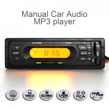 

AV65D 12V LCD Car Audio Stereo Radio With Mute Function USB/SD MP3 Multimedia Music Player FM Radio