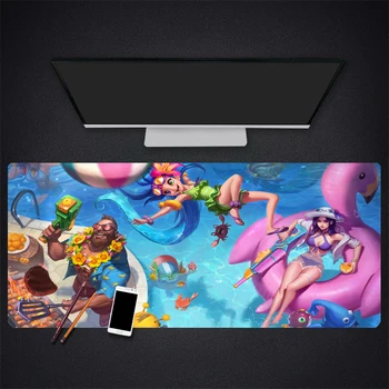 

Anime LOL League Of Legends Large Gaming Mouse Pad Gamer Locking Edge Keyboard Mouse Mat Gaming Desk Mousepad