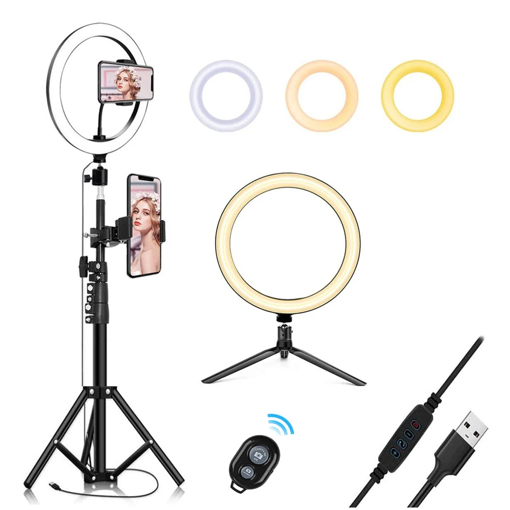 10.2 Inch Live broadcast Ring Light Stand LED + Bluetooth compatible