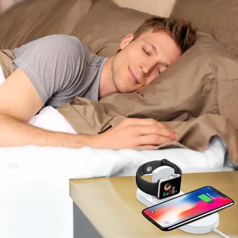 Для Apple Watch Series 4 3 2 зарядная док станция QI Беспроводная зарядка подставка