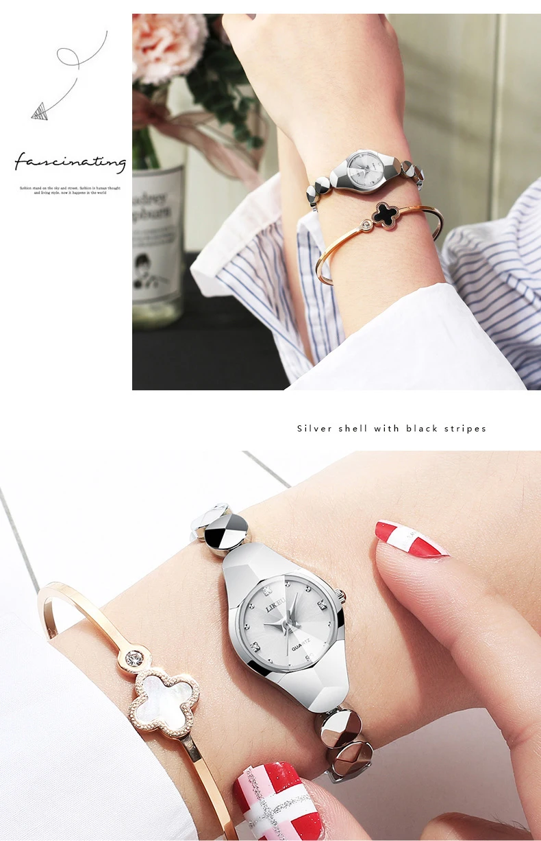 Bracelet watch female tungsten steel color waterproof Korean fashion simple diameter 20mmwrist watches for women