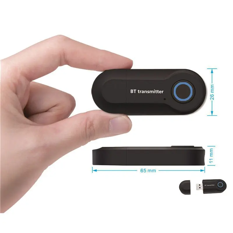 USB беспроводной Bluetooth передатчик 3,5 мм стерео аудио музыкальный адаптер для ТВ телефонов проектор Ноутбук MP3