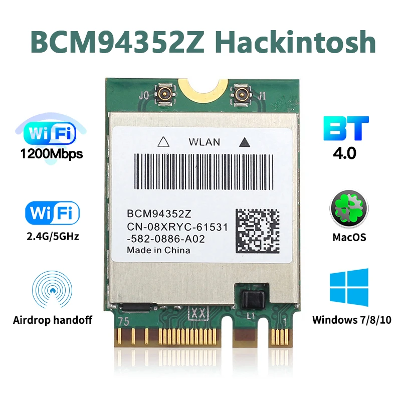 Wireless 1200mbps 2 4g 5g Bcm94352z Dw1560 Hackintosh Wifi Macos Bluetooth 4 0 M 2 Wifi Adapter 802 11ac Ngff Network Card Network Cards Aliexpress