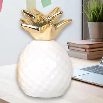 

Pineapple Shaped Piggy Bank Nordic Style Ceramic Coin Money Saving Box Storage Jar for Household Desktop Decoration