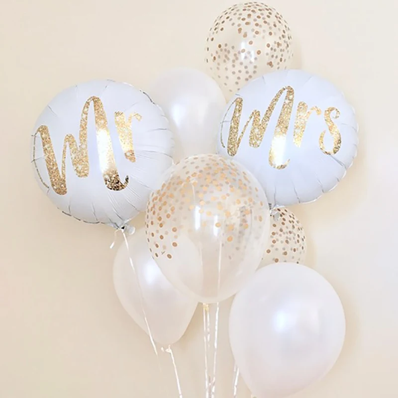 18inch Futam Fehérítőszer Arany Megcsillan nyomtatás mr&mrs szerelmes Elgáncsol balloons Mátka hogy Van Esketés esküvői valentin Egynapi út dekorációs Anyagellátás