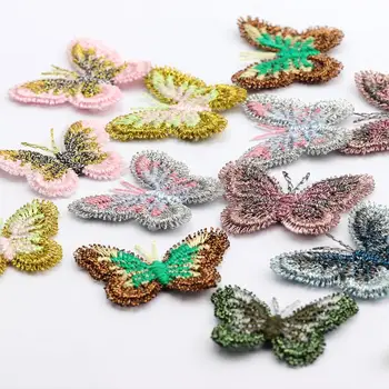 

Sanying L223 Contrast color butterfly shape handmade knitted patch jewelry accessories diy pendant jewelry making 20pcs/lot