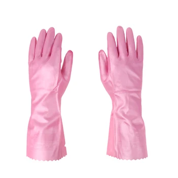

Latex&Nitrile Gloves Pink 300mm Rubber Glove Home Doing Laundry