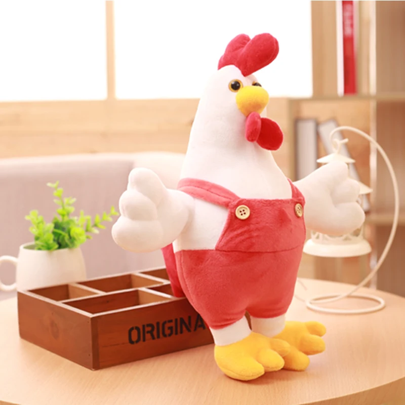 35cm Chicken Doll Stuffed& Plush Animals Children Kids Toys Cock Dolls Soft Rooster Birthday Gifts Cute Decor Pillow Wholesale