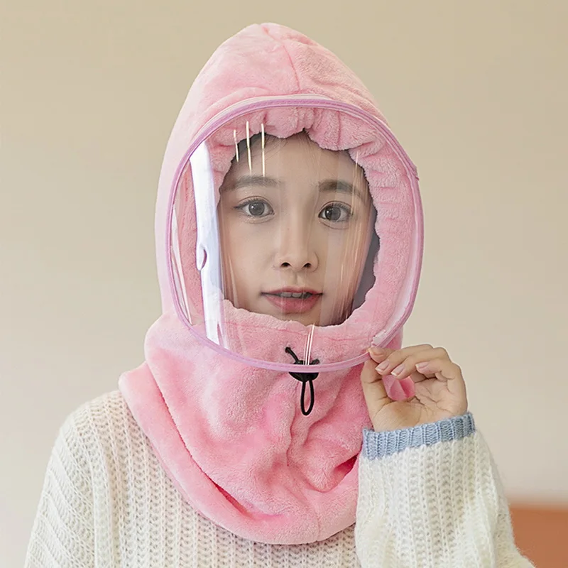 New Fashion Warm Hats Winter Children Beanies Plus Velvet Winter Hats For Women Men Hat With Glasses Cap