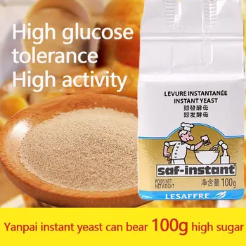 

100g Saccharomyces Cerevisiae French High Active Glucose Baking Accessory Instant Kitchen Bread Dry Yeast Tolerance Ingredi