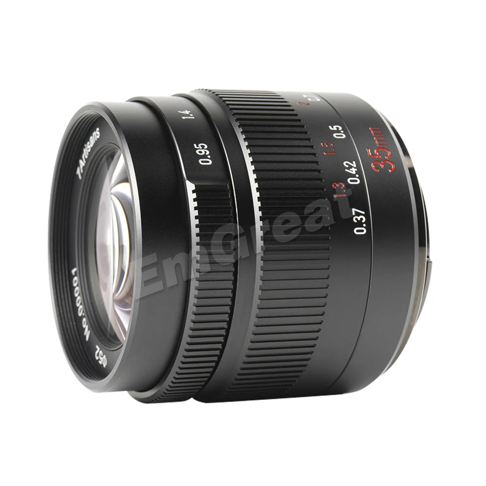 US $249.00 7artisans 35mm F095 Manual Focus Fixed APSC Lens For Sony E Nikon Z Olympus Lumix M43 Fuji XF Canon EFM EOSM Mount Camera