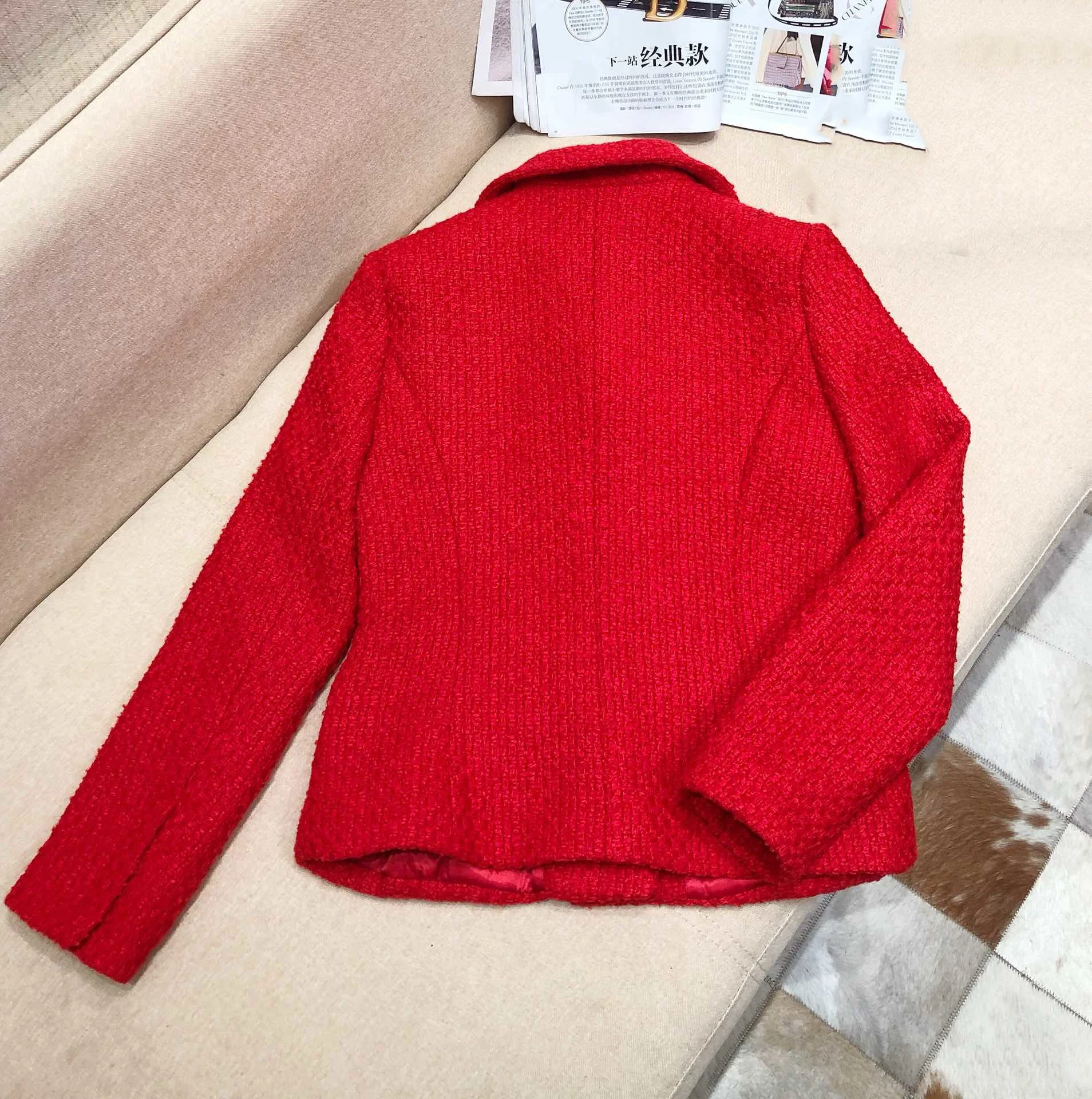 ladies fashion wool suit jacket+ skirt 2 sets 1105
