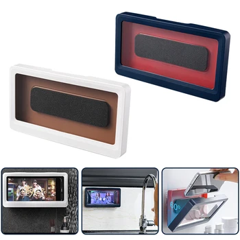

Waterproof Mobile Phone Holder Newly Bathroom Amusement Superb Gadget Punch-Free Wall Mounted Storage Box Bathroom Supplies