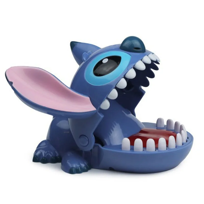 16cm Disney stich Bite Finger Figures Stitch Dentist Push Teeth Funny Game Model Toys Birthday Gifts for Kids baby toy gifts