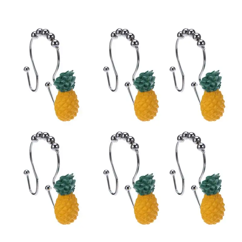 12pcs Stainless Steel Back Door Hooks Pineapple Double Hooks Towel Hook for Kitchen Bathroom Dormitory Home