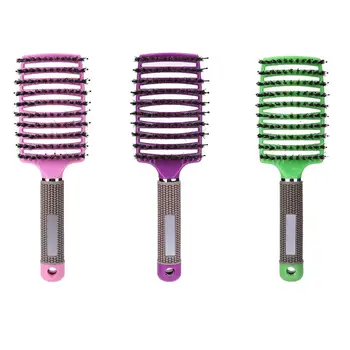 

Girls Hair Scalp Massage Comb Hairbrush Bristle Nylon Women Wet Curly Detangle Hair Brush for Salon Hairdressing Styling Tools