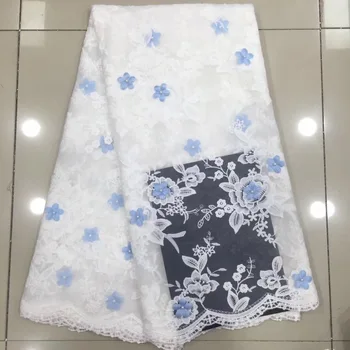 

NIAI Latest French Sequins Tulle Lace Material 2019 High Quality Nigerian Lace Fabrics Embroidered African Lace Fabric